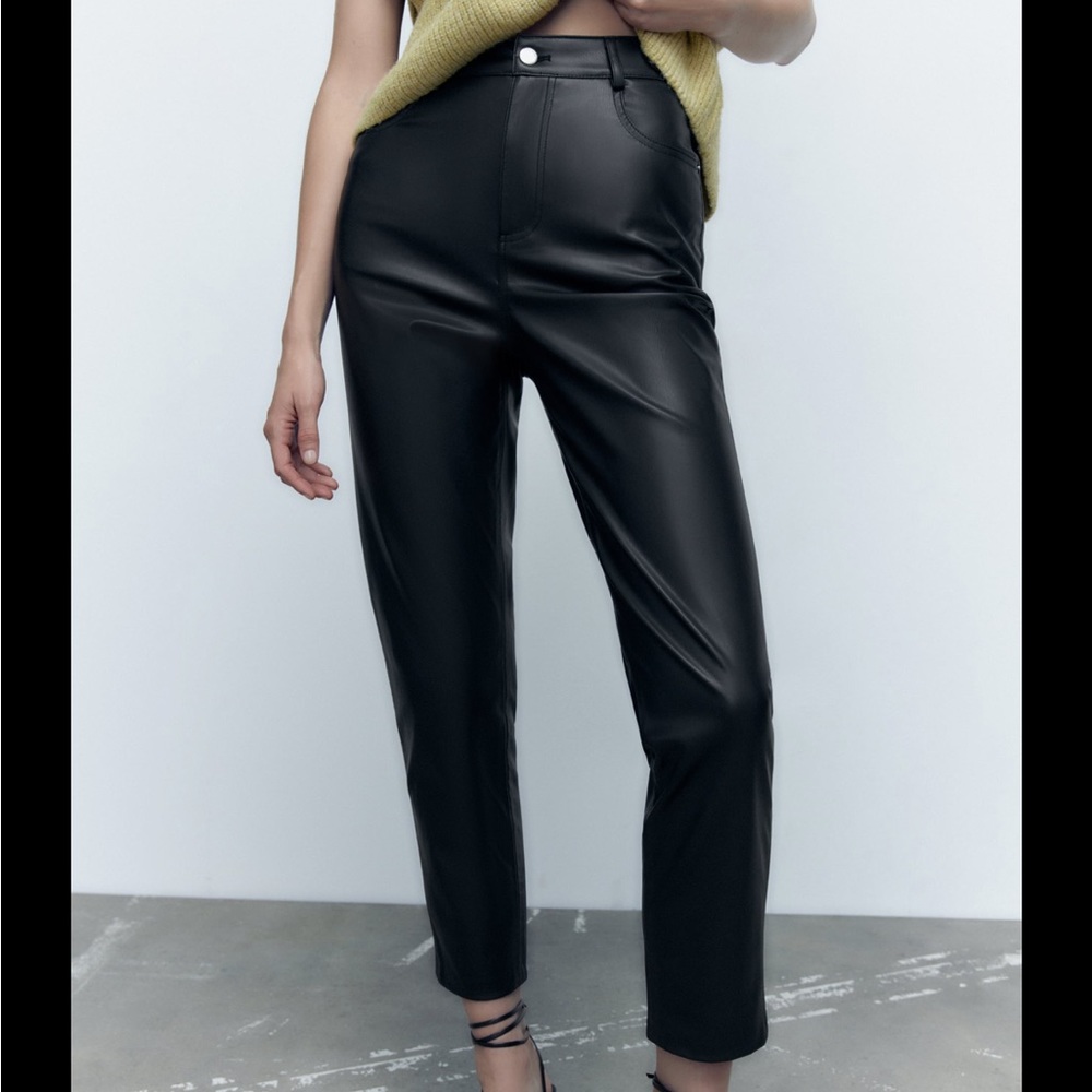 ZARA FAUX LEATHER PANTS